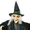 Halloween/horror thema hang decoratie pop heks - met LED licht - enge/griezelige pop - 110 cm