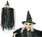 Halloween/horror thema hang decoratie pop heks - met LED licht - enge/griezelige pop - 110 cm