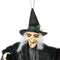 Halloween/horror thema hang decoratie pop heks - met LED licht - enge/griezelige pop - 110 cm