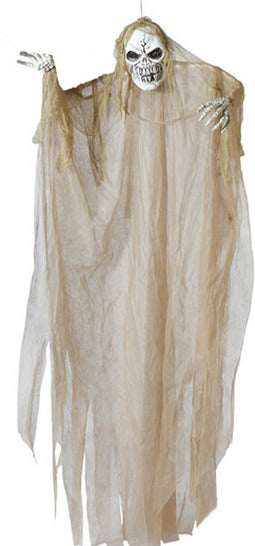 Halloween/horror thema hang decoratie spook/geest/skelet - met LED licht - griezel pop - 220 cm