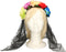 Halloween/horror verkleed diadeem/tiara/bloemenkrans - zombie/heks/day of the dead - dames/meisjes
