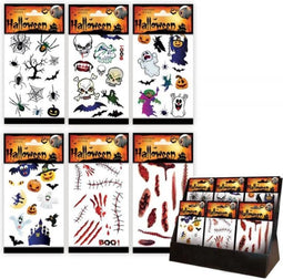 Halloween Tattoos Set -Tijdelijke Tattoo - Body Glitter - Plak Tattoos - Nep Tattoo - Fake Tattoo - Kinderen en volwassenen - 12 tattoos
