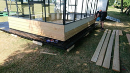 Halls Greenhouses Fundering Qube 66 - Zwart Gecoat