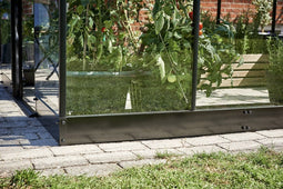 Halls Greenhouses Fundering Qube 88 - Zwart Gecoat