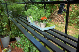 Halls Greenhouses Tafel Qube 106 -Geïntegreerd Zwart Gecoat