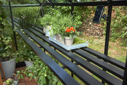 Halls Greenhouses Tafel Qube 128 -Geïntegreerd Zwart Gecoat