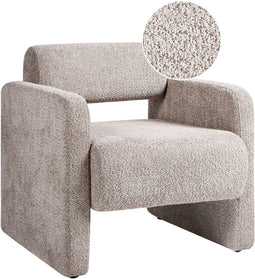 HALLSBERG - Fauteuil - Beige - Bouclé