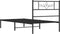 vidaXL - Bedframe - met - hoofdbord - metaal - zwart - 107x203 - cm