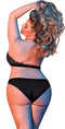 Halter Bandeau & Panty Set - Zwart