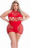 Halterjurkje Pink Lipstick - Plussize rood - Rood