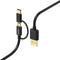Hama 2in1-micro-USB-kabel met USB-Type-C-adapter, 1 m, zwart