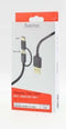 Hama 2in1-micro-USB-kabel met USB-Type-C-adapter, 1 m, zwart