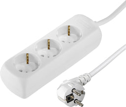 Hama 3-voudige, Stekkerdoos, Kinderbeveiliging, 5 m, wit