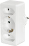 Hama 3-voudige, Verdeelstekker, Multi-Plug, 2 Euro stekker/1 geaarde stekker, wit