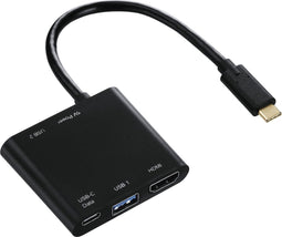 Hama 4in1-USB-C-multiport-adapter voor 2 xUSB 3.1, HDMI™ en USB-C (gegevens)