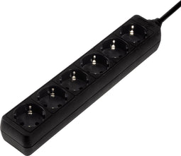 Hama 6-Wegs Dominostekker, Zwart