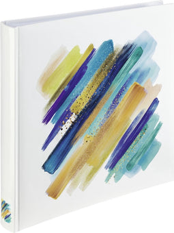 Hama Album XL "Brushstroke", 30x30 cm, 80 witte pagina's, blauw