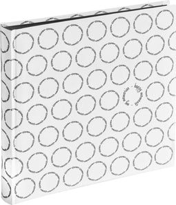 Hama Album XL "Ivy”, 30x30 cm, 80 zwarte pagina's, wit
