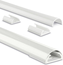 Hama Alu-kabelgoot, halfrond, 110 x 3,3 x 1,8 cm, wit