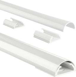 Hama Alu-kabelkanaal, halfrond, 110/3,3/1,8 cm, wit