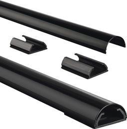 Hama Alu-kabelkanaal, halfrond, 110/3,3/1,8 cm, zwart