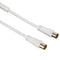 Hama Antennekabel Coax-st. - Coax-st. Verg. Ferriet 1,5 M 90dB Wit
