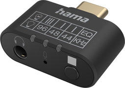 Hama Audio-adapter, USB-C-stekker - 3,5-mm-jack-aansluiting, equalizer, microfoon