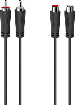 Hama Audio-verlengkabel, 2 cinch-stekkers - 2 cinch-koppelingen, 5,0 m