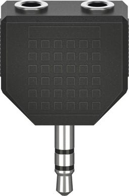 Hama Audioadapter, 3,5-mm-jack-st. - 2 x 3,5-mm-jack-kop., stereo
