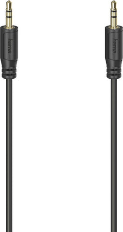 Hama Audiokabel Flexi-Slim 3,5-mm-jack-stekker Verguld Zwart 0,75 M