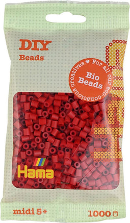 Hama Bio Strijkkralen Donker Rood(022), 1000st.