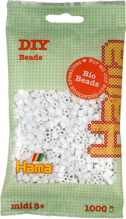 Hama Bio Strijkkralen Wit (001), 1000st.