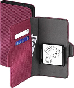 Hama Booklet "Smart Move - Metallic", mt. XL, app. tot 7,1 x 14,4 cm, robijnrood