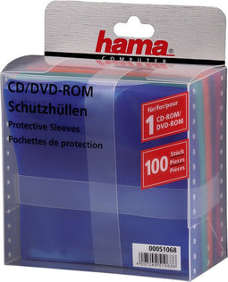 Hama CD/DVD/Blu-Ray PP sleeves 100-pack multi kleur