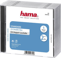 Hama CD jewel box dubbel 5-pack zwart
