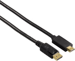 Hama DisplayPort / HDMI Adapterkabel DisplayPort stekker, HDMI-A stekker 1.80 m Zwart 54594 Vergulde steekcontacten DisplayPort-kabel