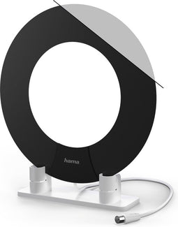 Hama DVB-T/DVB-T2-kammerantenne, Performance 45, ring-design, actief, wit