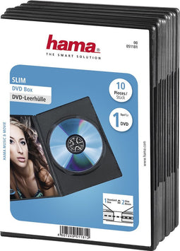 Hama DVD slim box 10-pack zwart