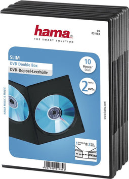 Hama Dvd Slim Box Dubbel Zwart 10 Stuks