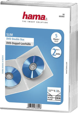 Hama Dvd Slim Double-Box Trans.5 Stuks.