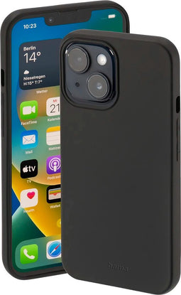 Hama Finest Feel Cover Hoesje geschikt voor iPhone 14 Plus - Zijdezacht afwerking - Krasbestendig - Zwart