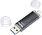 Hama FlashPen Laeta Twin USB-stick smartphone/tablet Zwart 32 GB USB-A 3.2 Gen 1, Micro-USB 2.0
