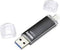 Hama FlashPen Laeta Twin USB-stick smartphone/tablet Zwart 64 GB USB-A 3.2 Gen 1, Micro-USB 2.0