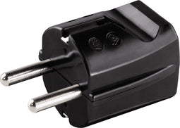 Hama Geaarde stekker, Mannelijk, Vastschroefbaar, zwart