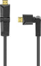 Hama High-speed HDMI™-kabel, st. - st., rotatie, verguld, Ethernet, 1,5 m
