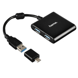 Hama - Hub hama usb-c 3.1 4 poort usb-a zwart | 6 stuks