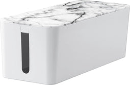Hama Kabelbox "Marmerdesign Maxi", kabelgeleiding in het deksel, 40,0 x 15,6 x 13,5 cm