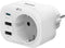 Hama Meerv. stekkerdoos 4x v. stopcontact, 1 USB-C PD, 2 USB-A, 1 geaard, 20W