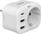 Hama Meerv. stekkerdoos 4x v. stopcontact, 1 USB-C PD, 2 USB-A, 1 geaard, 20W
