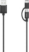 Hama Micro-USB-kabel 2in1 Incl. Adapter Naar USB-C USB 2.0 0,75 M